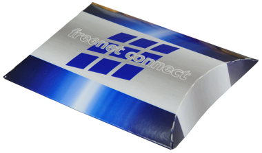 Pudełko na słodycze, cena dla min. 100 szt., druk 2 kolory, 105 x 75 x 20 mm, karton 230g
