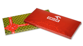 Czekolada reklamowa duża w kartoniku, mleczna lub gorzka, cena dla min. 100 szt. nadruk 2 kolory, 164 x 80 x 8 mm
