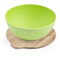 Miska z pokrywką bambusową, miska z włókna bambusowego do mycia w zmywarkach, 278 x 155 x 116 mm, pokrywka może pełnić funkcję deski do krojenia