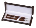 Komplet długopis, ołówek - eko, drewno, śr. 12 x 142 mm, pudełko 200 x 75 x 47 mm, niebieski tusz
