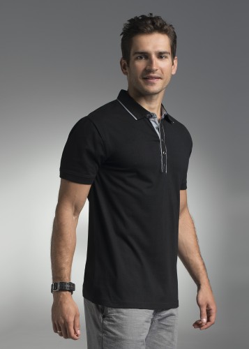 Koszulka polo, 190g, bawełna czesana 95%, elastan 5%, dopasowany krój