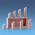Łamigłówka szkatułka, drewno, 130 x 67 x 23 mm, 8 elementów do umieszczenia w szkatułce, cena dla 50 szt. Możliwość personalizacji
