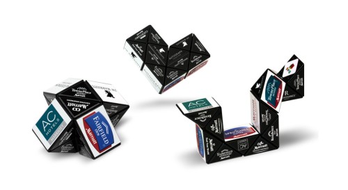 Układanka Twist mini - Rubik, 12 elementów, dowolny nadruk, cena dla 500 szt. (min.), zależy od kursu USD, realizacja ok. 5 tyg.
