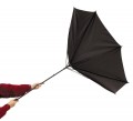 Parasol sztormowy, metal, włókno szklane, poliester, śr. 131 cm, manualny, uchwyt - EVA
