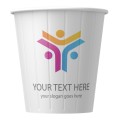 Kubek papierowy termoizolacyjny z nadrukiem, poj. 200/250 ml, do gorących i zimnych napojów, dowolny nadruk, cena dla 500 szt. (min. 100 szt.)
