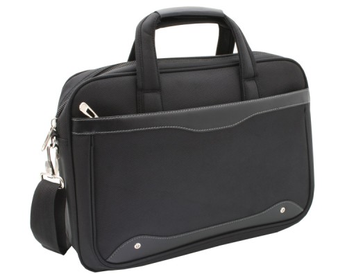 Teczka na laptop 15", poliester 1689D, 40 x 29 x 12 cm, uchwyt na rączkę do walizki