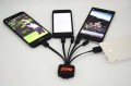 Kabel do ładowania 6 w 1, złącza USB, 2 x micro USB, mini USB, USB typ C, Lightning, podświetlane logo, cena dla min. 100, produkcja w Chinach - ok. 4 tyg.
