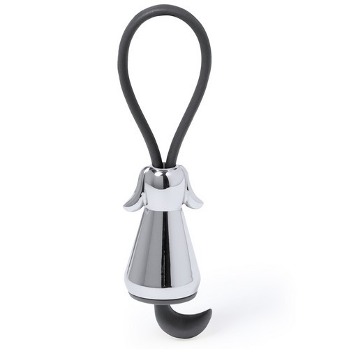 Brelok - piesek, metal, silikon, śr. 20 x 32 mm
