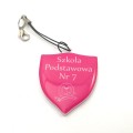 Brelok plexi na zamówienie, warstwa plexi z obustronnymi naklejkami epoksydowymi, dowolny kształt i druk, cena na zapytanie